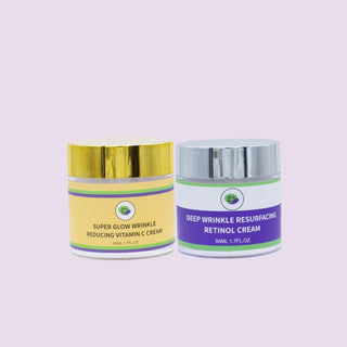 Khichi Beauty 2 Pc Anti - Aging Bundle, Vitamin C Cream, Retinol Cream, 1.7OZ (50ML)/ Each. - Khichi Beauty Skincare by WWW.ALESMAXII.COM