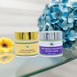 Khichi Beauty 2 Pc Anti - Aging Bundle, Vitamin C Cream, Retinol Cream, 1.7OZ (50ML)/ Each. - Khichi Beauty Skincare by WWW.ALESMAXII.COM
