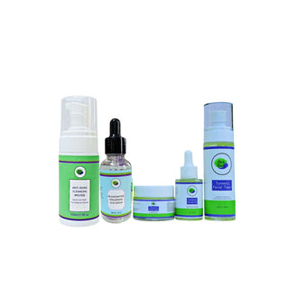 Khichi Beauty 5 Pcs Skin Brightening Facial System, Clear dark Spots and Hydrates, Anti - Aging. - Khichi Beauty Skincare by WWW.ALESMAXII.COM