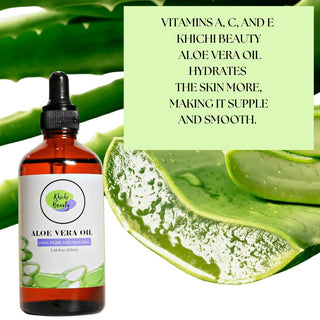 Khichi Beauty Aloe Vera Oil, Pure And Natural, Organic 3.38oz (100ml). - Khichi Beauty Skincare by WWW.ALESMAXII.COM