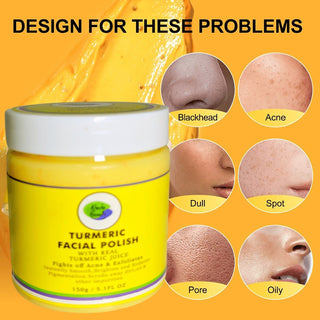 Khichi Beauty Turmeric Facial Polish, With Real Turmeric Juice, 150 / 5.1 fl oz - Khichi Beauty Skincare by WWW.ALESMAXII.COM