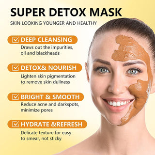 Khichi Beauty Glow Boosting Anti-Wrinkle Carrot Clay Mask 4.23 oz / 120g