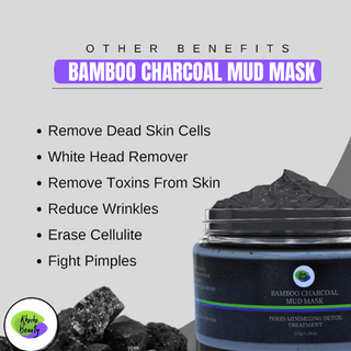 Khichi Beauty Bamboo Charcoal Mud Mask, Pores Minimizing, 4.23 oz / 120g