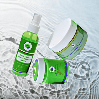 Khichi Beauty 3pc Green Tea and Aloe Skin Skincare Regimen