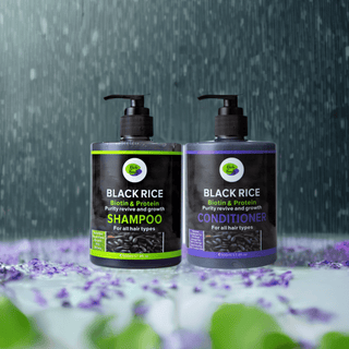 Khichi Beauty Black Rice Biotin Protein Shampoo and Conditioner