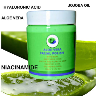 Khichi Beauty Aloe Vera Facial Polish, With Real Aloe Vera Juice, 150 / 5.1 fl oz - Khichi Beauty by WWW.ALESMAXII.COM