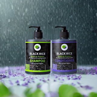 Khichi Beauty Black Rice Biotin Protein Shampoo & Conditioner - Khichi Beauty Skincare by WWW.ALESMAXII.COM