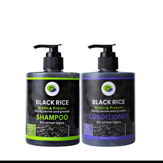 Khichi Beauty Black Rice Biotin Protein Shampoo & Conditioner - Khichi Beauty Skincare, Alesmaxii.com