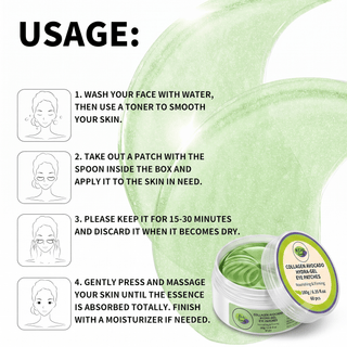 Khichi Beauty Collagen Avocado Hydra Gel Eye Patches - Khichi Beauty Skincare, Alesmaxii.com