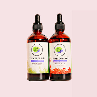Khichi Beauty Essential Oil Duo, Star Anise Oils & Tea Tree Oil, 3.38 Fl Oz /Each. - Khichi Beauty Skincare by WWW.ALESMAXII.COM