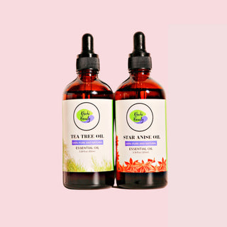 Khichi Beauty Essential Oil Duo, Star Anise Oils & Tea Tree Oil, 3.38 Fl Oz /Each. - Khichi Beauty Skincare by WWW.ALESMAXII.COM