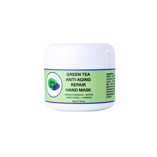 Khichi Beauty Green Tea Anti - Aging Repair Hand Mask, 1.7 oz / 50g - Khichi Beauty Skincare by WWW.ALESMAXII.COM