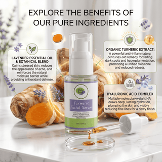 Khichi Beauty Turmeric Facial Serum 1.01 fl.oz / 30ml. - Khichi Beauty Skincare, Alesmaxii.com